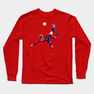 Alejandro Garnacho Bicycle kick Pop Art Illustration Long Sleeve T-Shirt